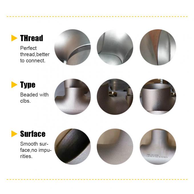 Acessórios para tubos de soldadura com elmo metálico 90 graus ASM C30600 ASME/ANSI B 16.5 1
