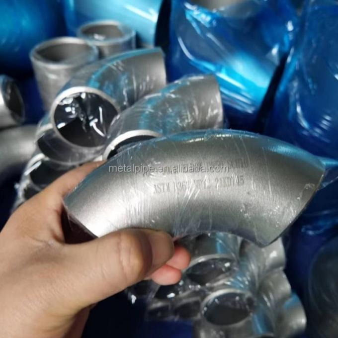 Acessórios para tubos de cobre metálico e níquel ASME B36.19 LR/SR 2 polegadas Sch10s 90 graus 0