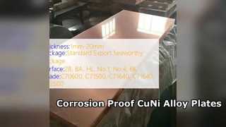 Placas de liga CuNi 90 10 e 70 30 à prova de corrosão