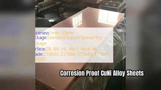 Folhas de liga CuNi 90 10 e 70 30 resistentes à corrosão