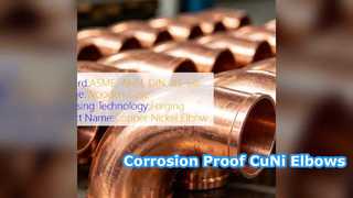 Soluções de tubos à prova de corrosão offshore CuNi 90 10 cotovelos
