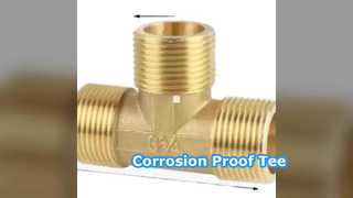 Acessórios roscados em T de cobre e níquel