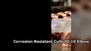 ASTM B466 CuNi 90 encaixe de tubulação resistente à corrosão de 10 cotovelos