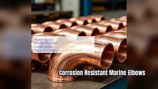 Cotovelos ASTM B466 CuNi 90 10 para sistemas de tubulação marítima