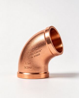 Copper Nickel ASTM B466 UNS C9010  1.5D 90° 3'' SCH40 Elbow ASME B16.9