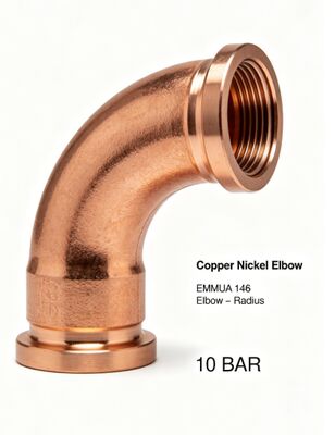 ASME B16.9 CuNi 90/10 Cotovelo de cobre e níquel à prova de água do mar Buttweld que cabe na categoria marinha