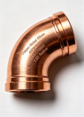 Cupro Nickel 90/10 Elbow Butt Weld C70600, instalação de tubos resistentes à corrosão marinha ASTM B466